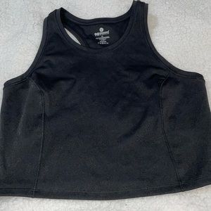 90 Degree by Reflex Womens Fitted V Neck Cropped Tank TopSz:XL